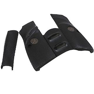 Pachmayr 05043 Signature Grip Checkered Black Rubber with Backstrap & Finger Grooves for Taurus PT92, PT99, 100DC & 101DC